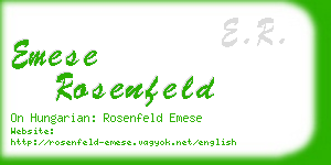 emese rosenfeld business card